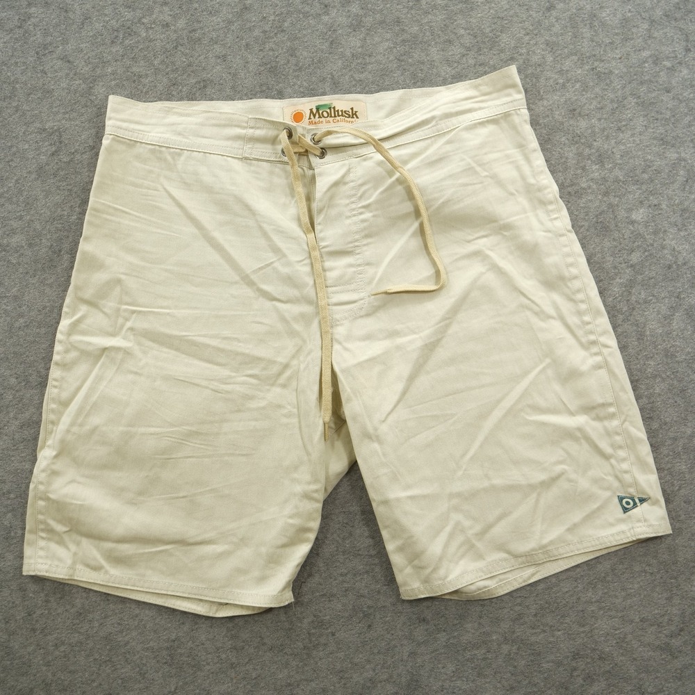 Mollusk  Board Shorts Mens 32 Beige Pockets Swim Surf Trunks California Pockets